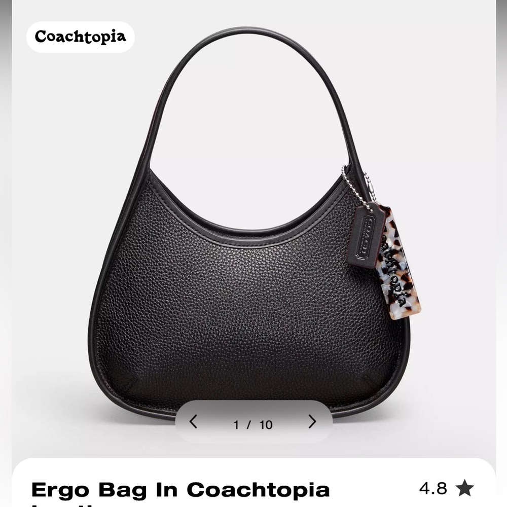 Coachtopia Black Leather ergo bag